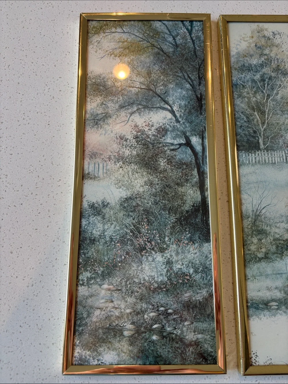Vintage 3-Piece Framed Landscape Art Set